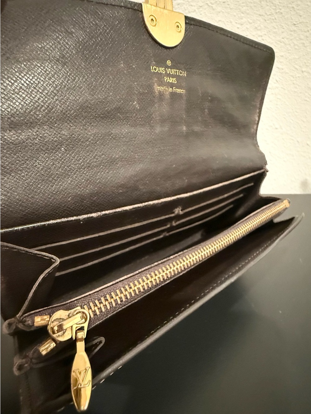 🤎 Louis Vuitton Monogram Idylle Sarah Canvas Clutch Long Wallet with Chain - Picture 12 of 16